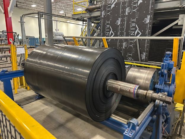 120” Web x 50” Diameter Single Drum Surface Winder, Used